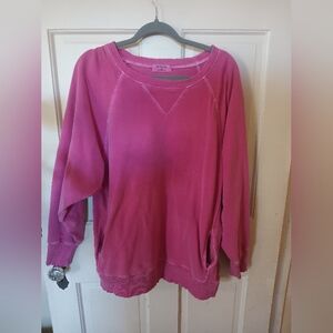 Zenana Pigment Dyed French Terry Sweatshirt Size XL
